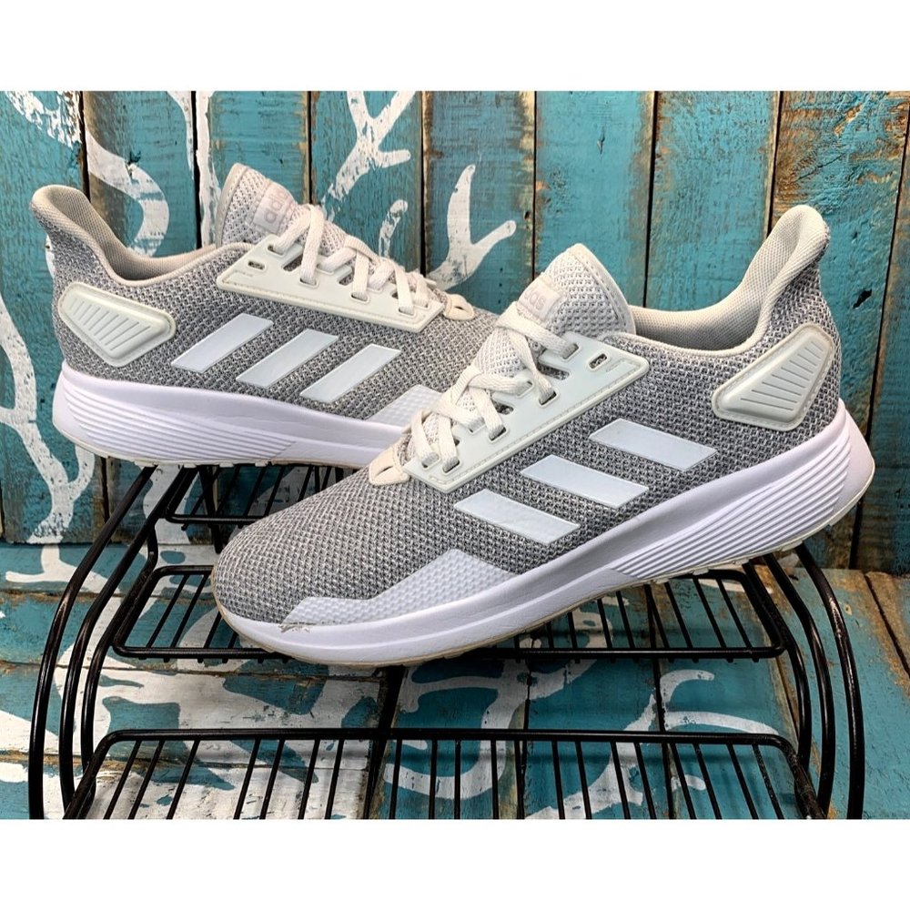 Adidas Duramo 9 (BB7004) Women’s Gray/White Running Shoes Size 8.5